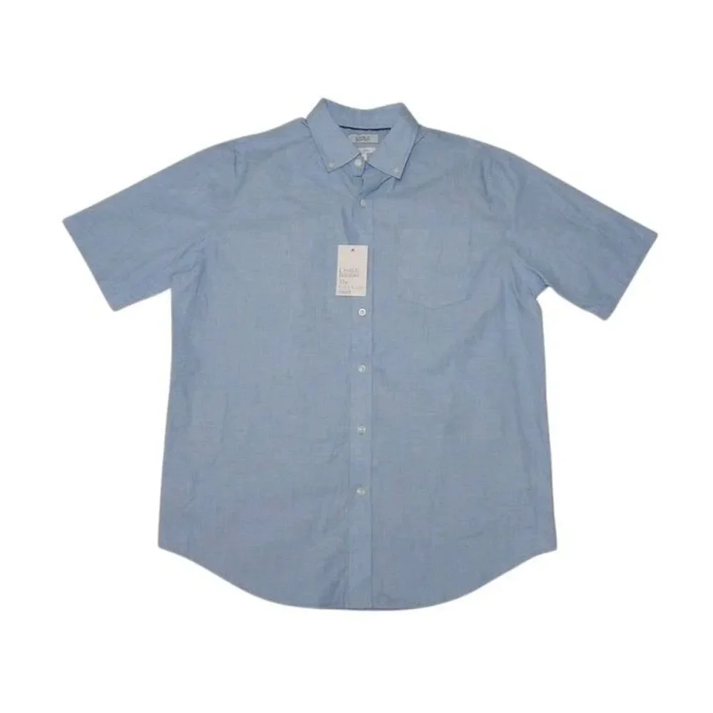 Croft & Barrow Men's Medium Shirt NEW WITH TAGS Easy Care‎ Light Blue Button Up